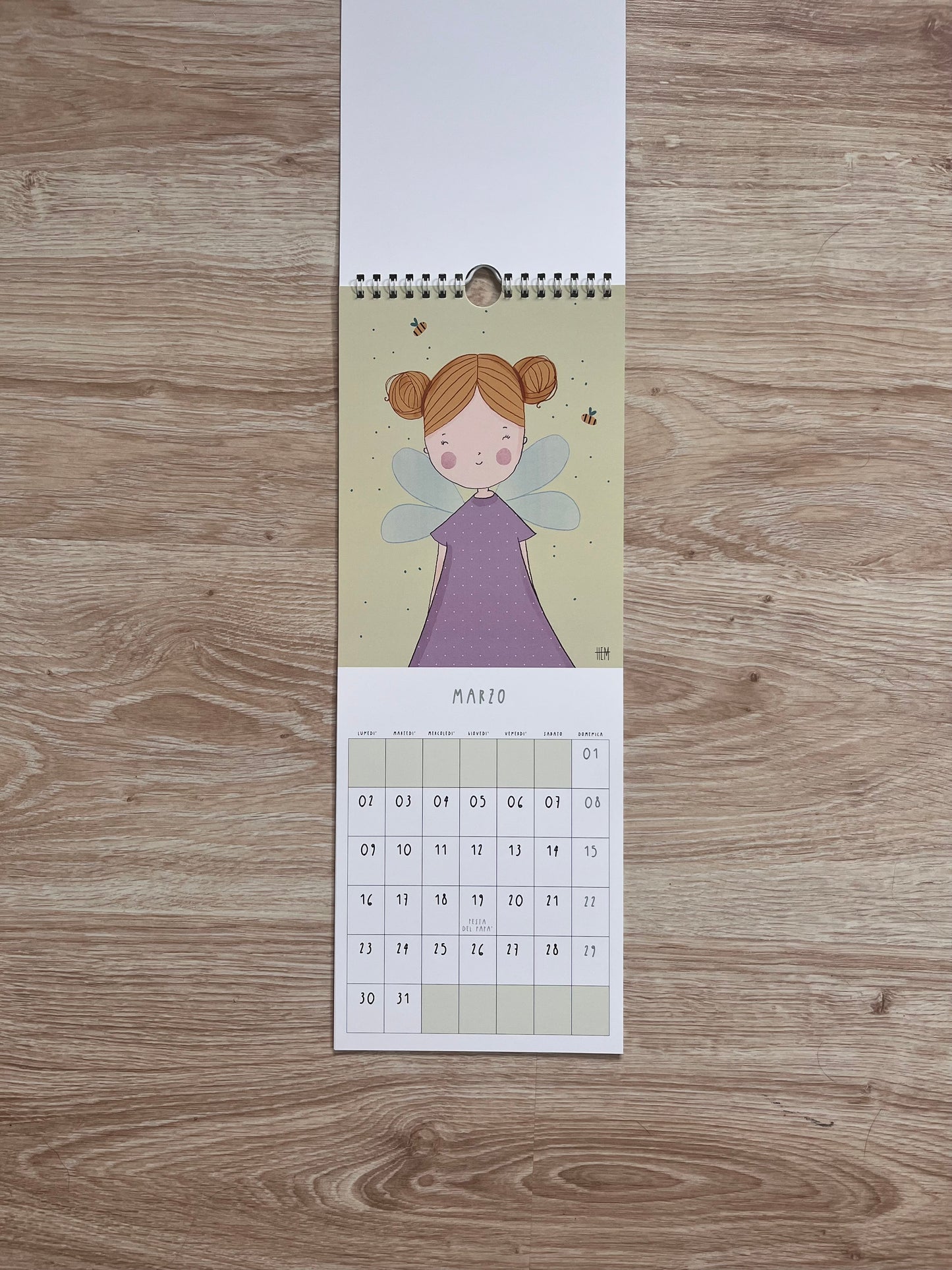 calendario illustrato marzo