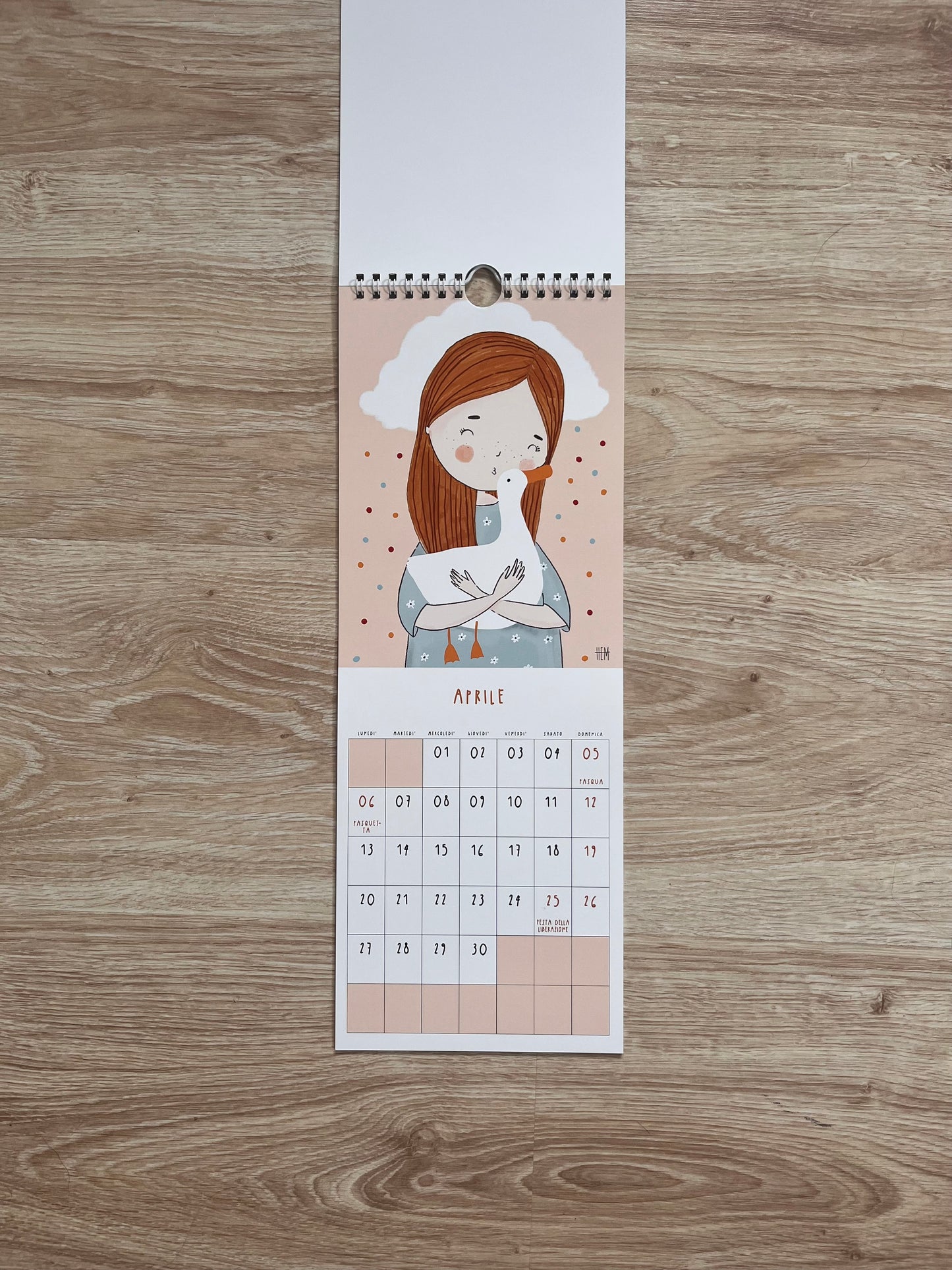 calendario illustrato aprile