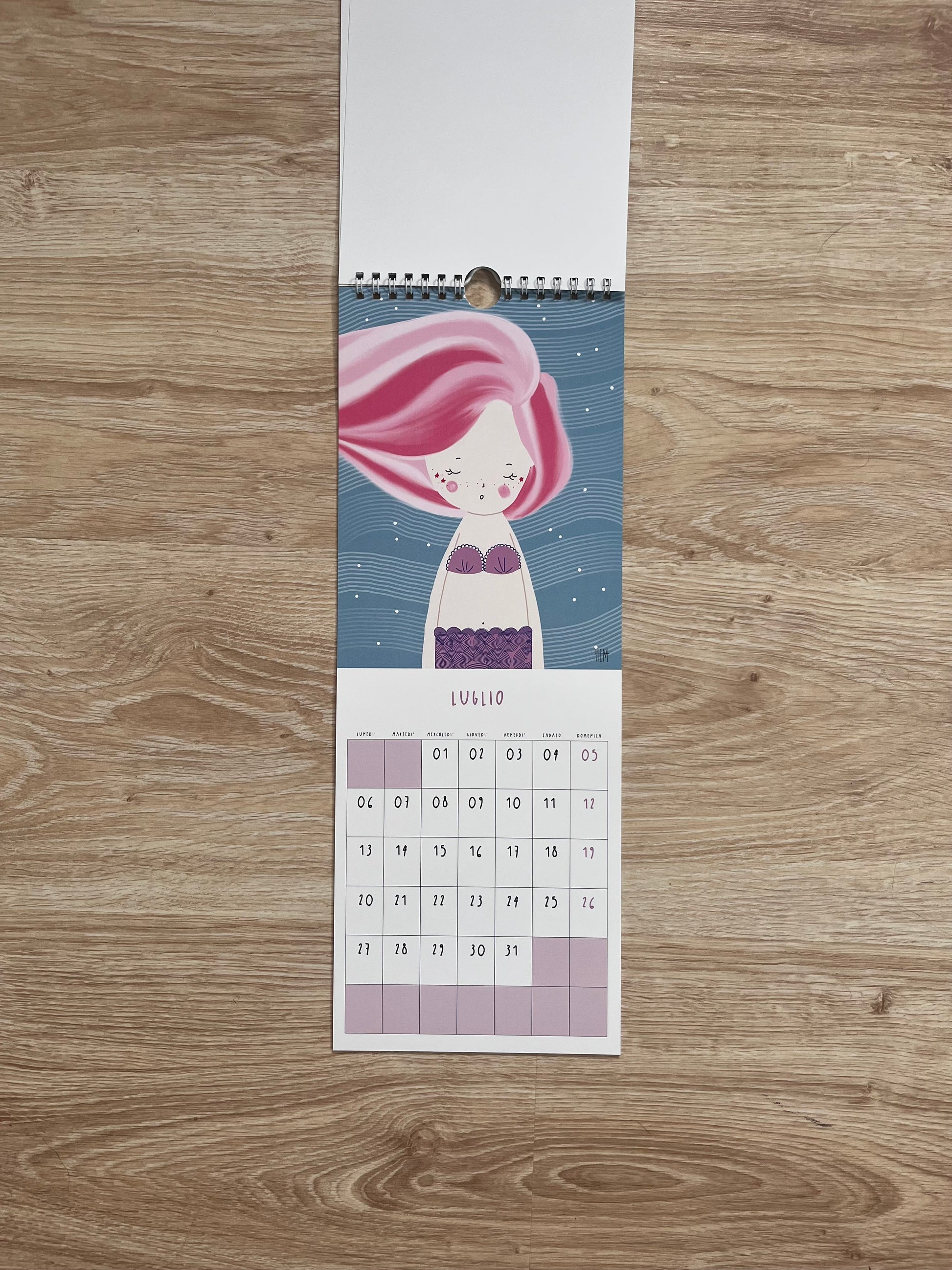 calendario illustrato luglio
