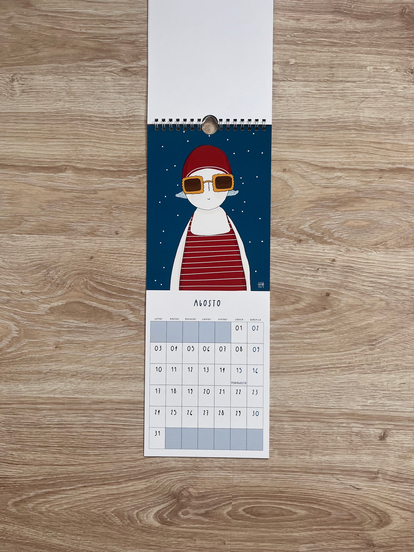 calendario illustrato agosto

