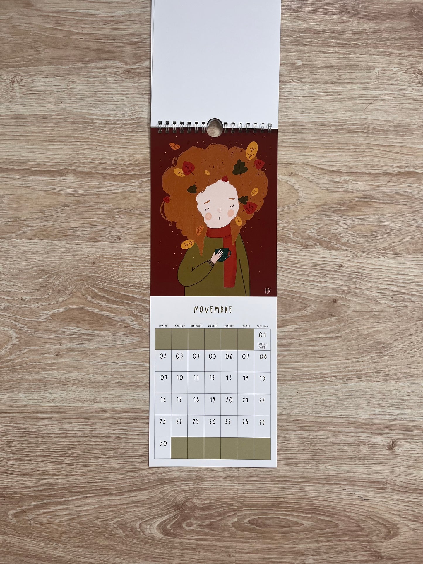 calendario illustrato novembre