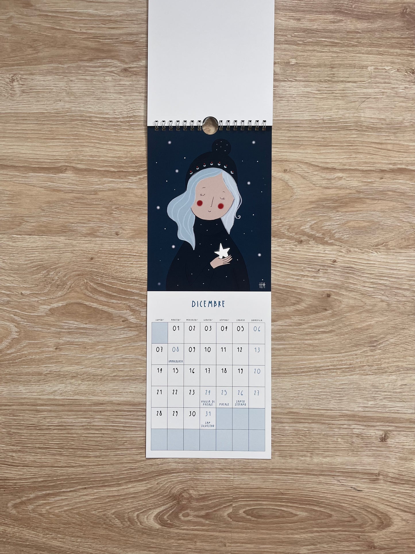 calendario illustrato dicembre